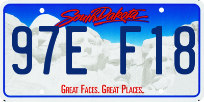 SD license plate 97EF18