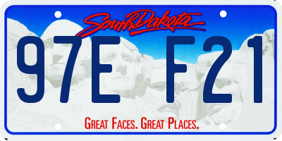 SD license plate 97EF21