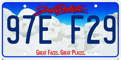 SD license plate 97EF29