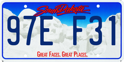 SD license plate 97EF31