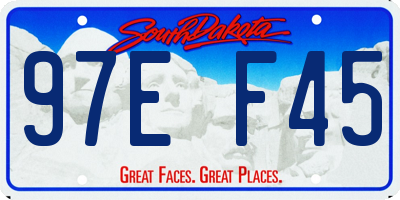 SD license plate 97EF45