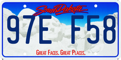 SD license plate 97EF58