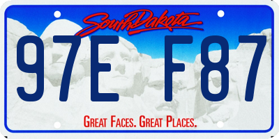 SD license plate 97EF87