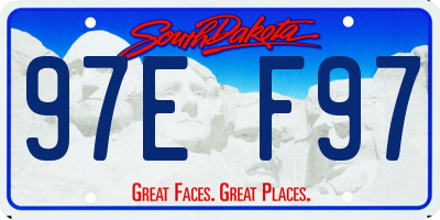 SD license plate 97EF97