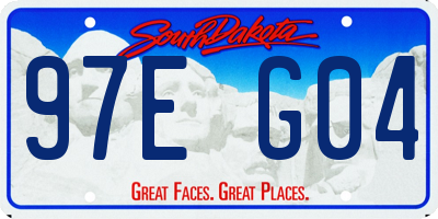 SD license plate 97EG04