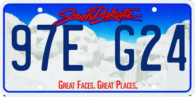 SD license plate 97EG24
