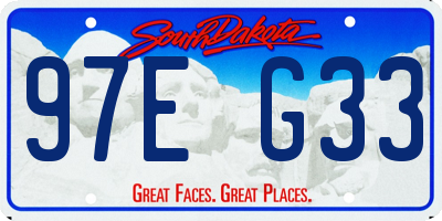 SD license plate 97EG33