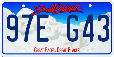 SD license plate 97EG43
