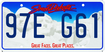 SD license plate 97EG61