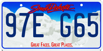 SD license plate 97EG65