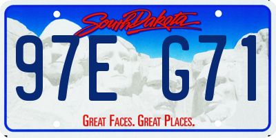 SD license plate 97EG71