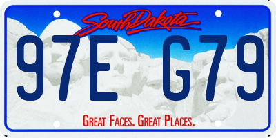 SD license plate 97EG79