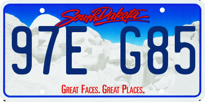 SD license plate 97EG85