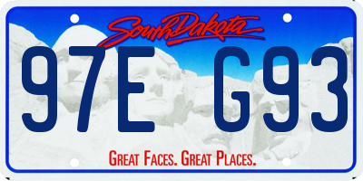 SD license plate 97EG93