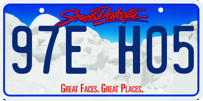 SD license plate 97EH05