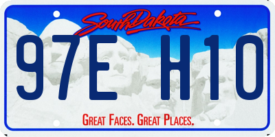 SD license plate 97EH10