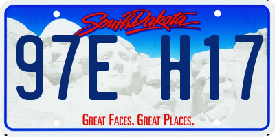 SD license plate 97EH17
