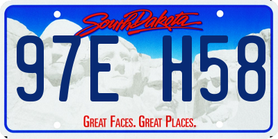 SD license plate 97EH58