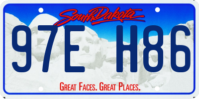 SD license plate 97EH86