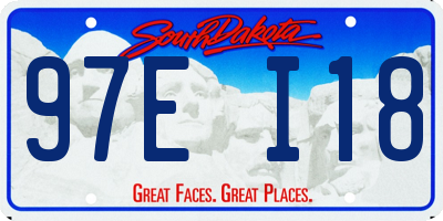 SD license plate 97EI18