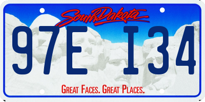 SD license plate 97EI34