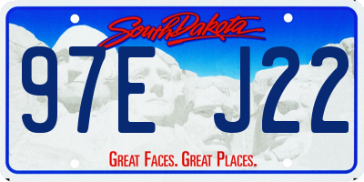 SD license plate 97EJ22