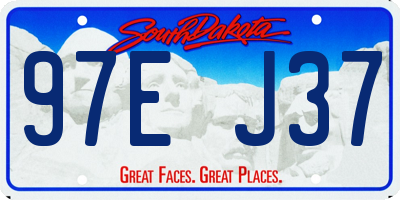 SD license plate 97EJ37