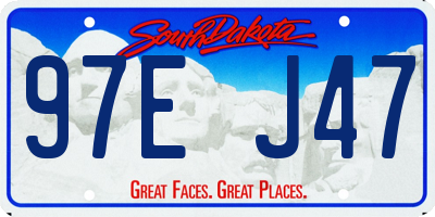 SD license plate 97EJ47