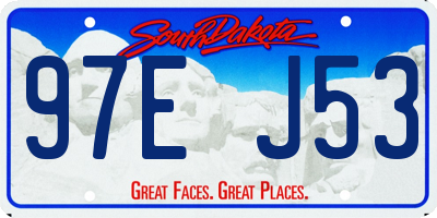 SD license plate 97EJ53