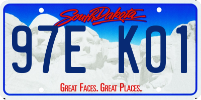 SD license plate 97EK01