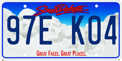 SD license plate 97EK04