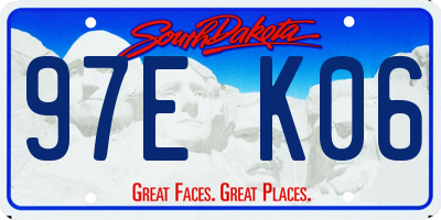 SD license plate 97EK06