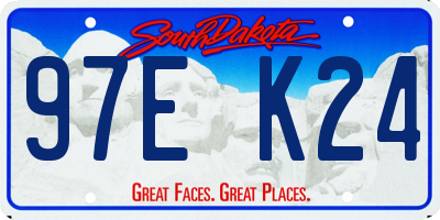 SD license plate 97EK24