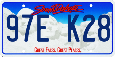 SD license plate 97EK28