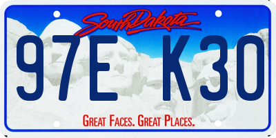 SD license plate 97EK30