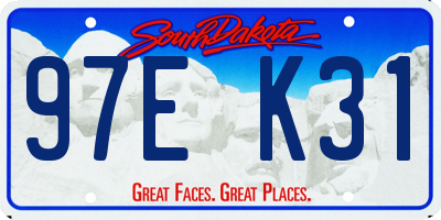 SD license plate 97EK31