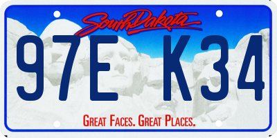 SD license plate 97EK34