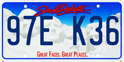 SD license plate 97EK36