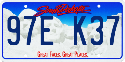 SD license plate 97EK37
