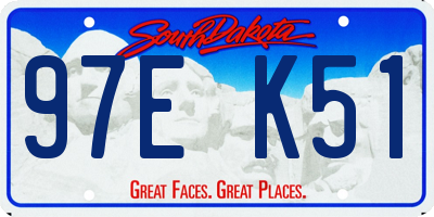 SD license plate 97EK51