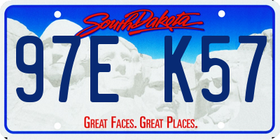 SD license plate 97EK57