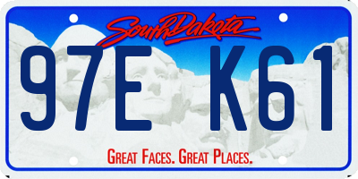 SD license plate 97EK61