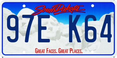 SD license plate 97EK64