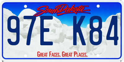 SD license plate 97EK84