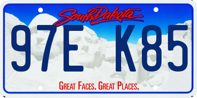 SD license plate 97EK85