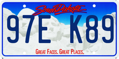 SD license plate 97EK89