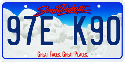 SD license plate 97EK90