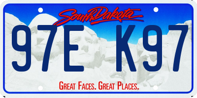 SD license plate 97EK97