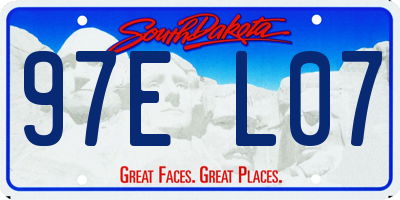 SD license plate 97EL07