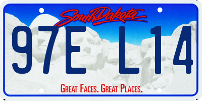 SD license plate 97EL14